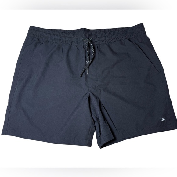 Quiksilver Black Elastic Waist Drawstring Shorts Men’s XL - Picture 1 of 4
